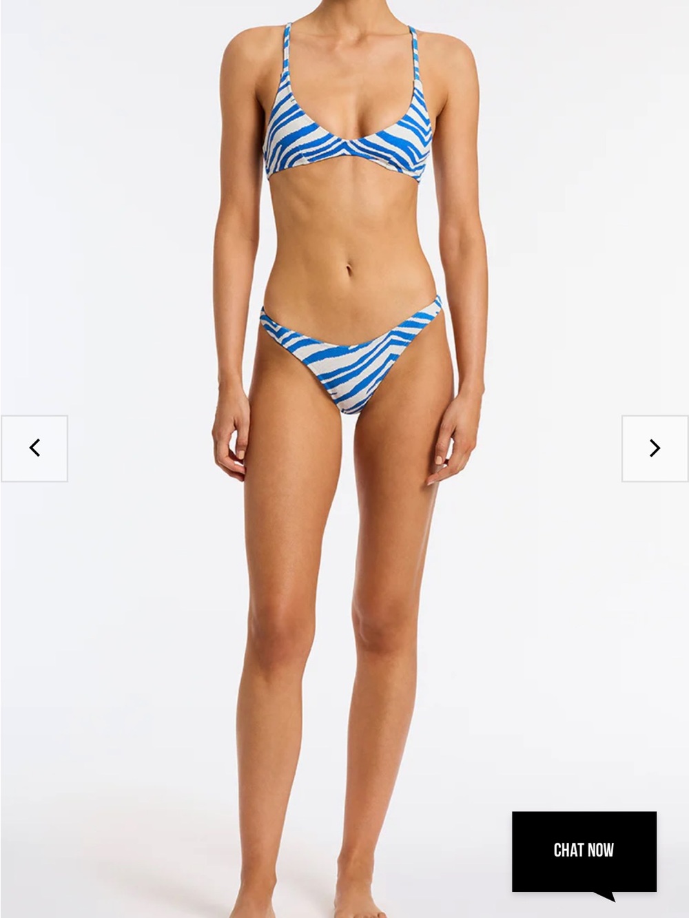 triangl swimwear Blue & White Zebra-Print Bikini Set